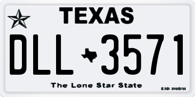 TX license plate DLL3571