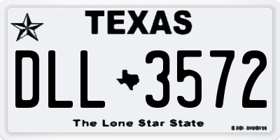 TX license plate DLL3572