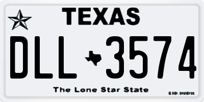TX license plate DLL3574