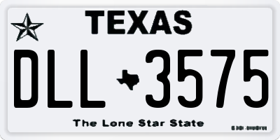 TX license plate DLL3575