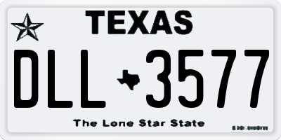 TX license plate DLL3577