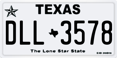 TX license plate DLL3578