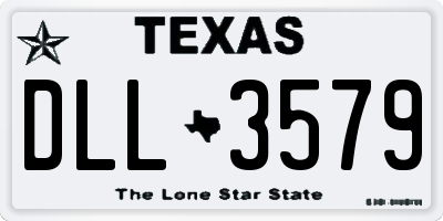 TX license plate DLL3579