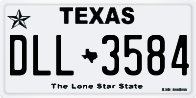 TX license plate DLL3584