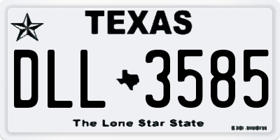 TX license plate DLL3585