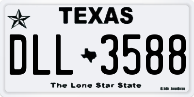 TX license plate DLL3588