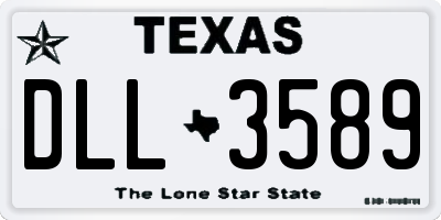 TX license plate DLL3589