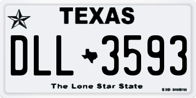 TX license plate DLL3593