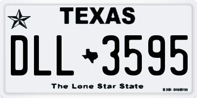 TX license plate DLL3595