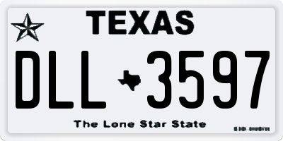 TX license plate DLL3597