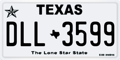 TX license plate DLL3599