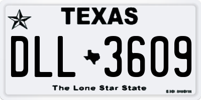 TX license plate DLL3609