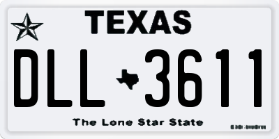 TX license plate DLL3611