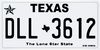 TX license plate DLL3612