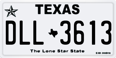 TX license plate DLL3613