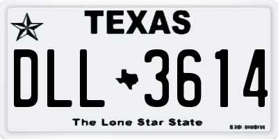 TX license plate DLL3614