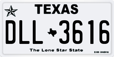 TX license plate DLL3616