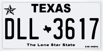 TX license plate DLL3617