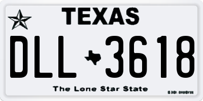 TX license plate DLL3618