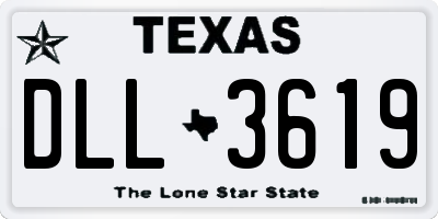 TX license plate DLL3619