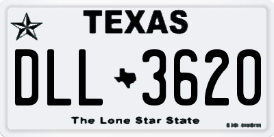TX license plate DLL3620