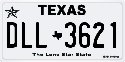 TX license plate DLL3621