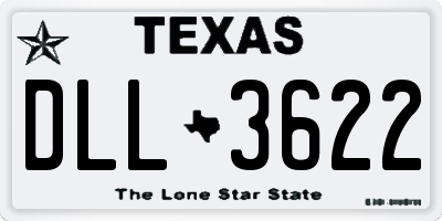 TX license plate DLL3622