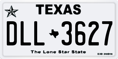 TX license plate DLL3627