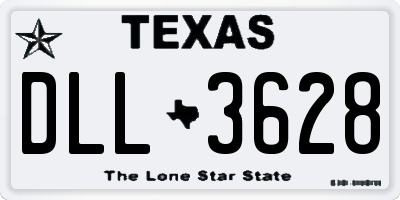 TX license plate DLL3628