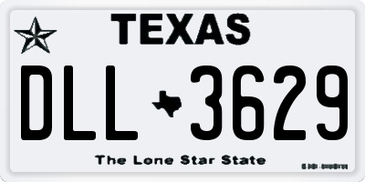 TX license plate DLL3629