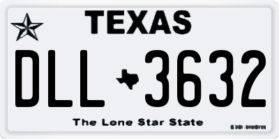TX license plate DLL3632