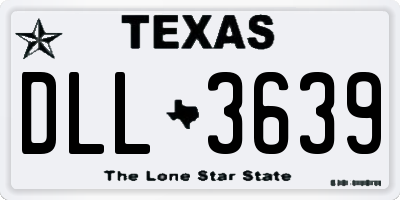 TX license plate DLL3639