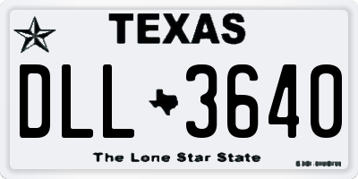 TX license plate DLL3640