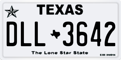 TX license plate DLL3642