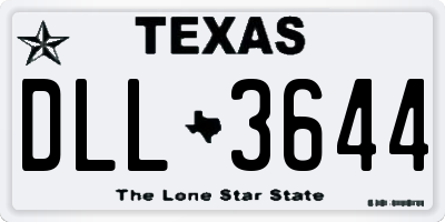 TX license plate DLL3644