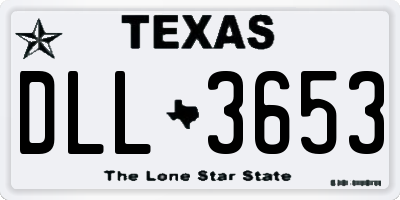 TX license plate DLL3653