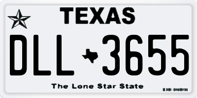 TX license plate DLL3655