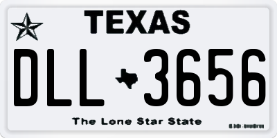 TX license plate DLL3656