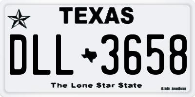 TX license plate DLL3658