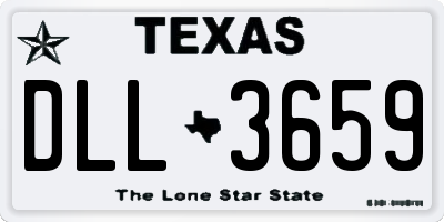 TX license plate DLL3659