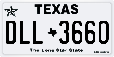 TX license plate DLL3660