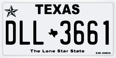 TX license plate DLL3661