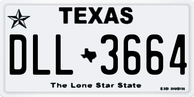 TX license plate DLL3664