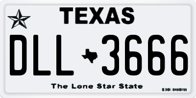 TX license plate DLL3666