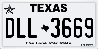 TX license plate DLL3669