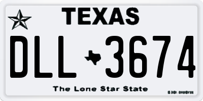 TX license plate DLL3674