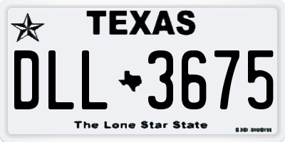 TX license plate DLL3675