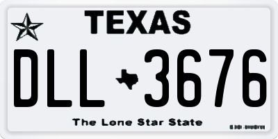 TX license plate DLL3676