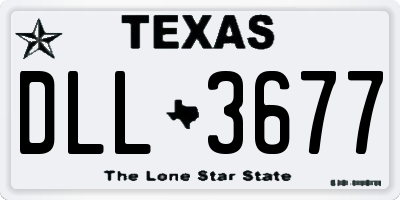 TX license plate DLL3677