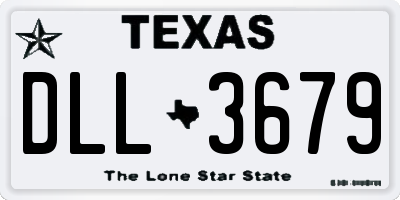 TX license plate DLL3679